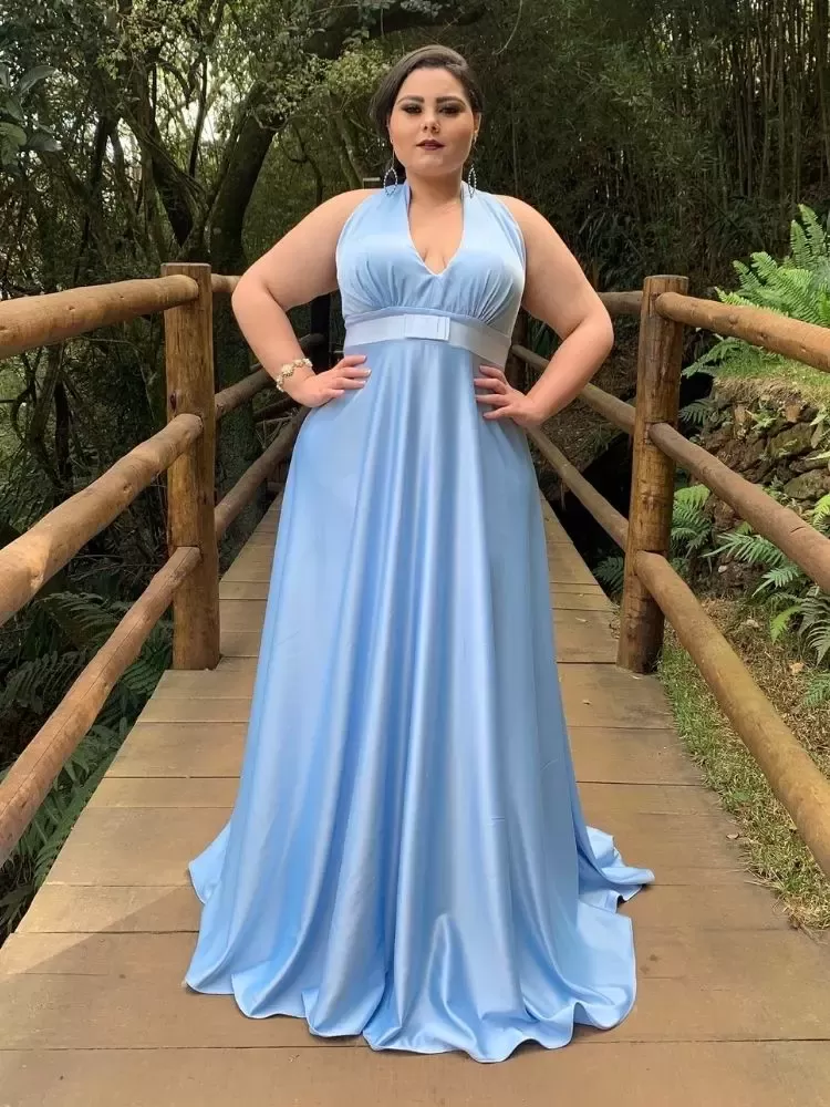 Vestido Madrinha Casamento Greenery Azul Serenity
