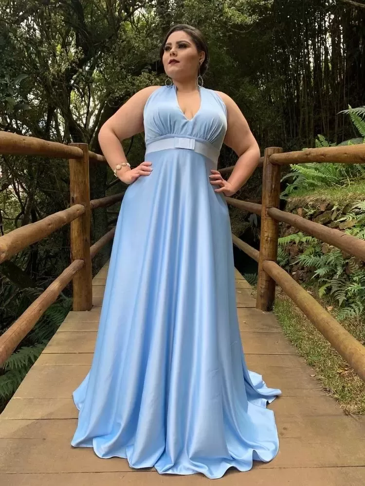Vestido Madrinha Casamento Greenery Azul Serenity