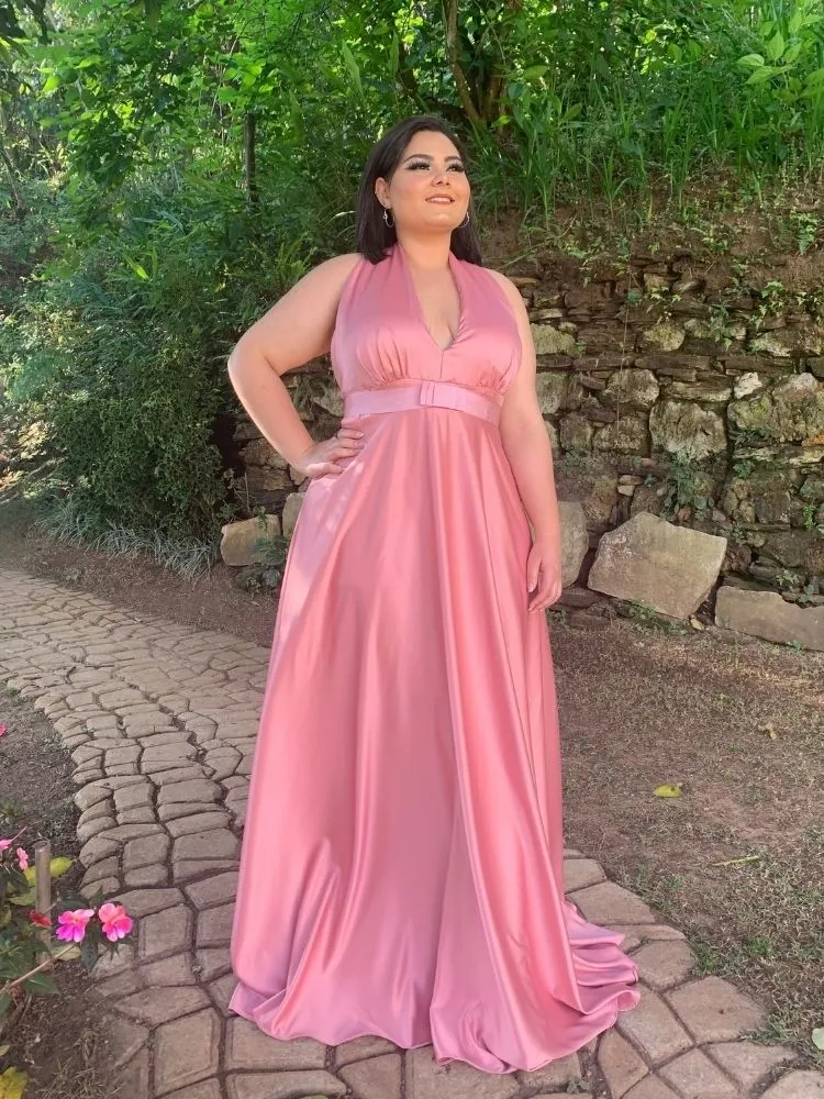 Vestido Madrinha Casamento Greenery Rosê