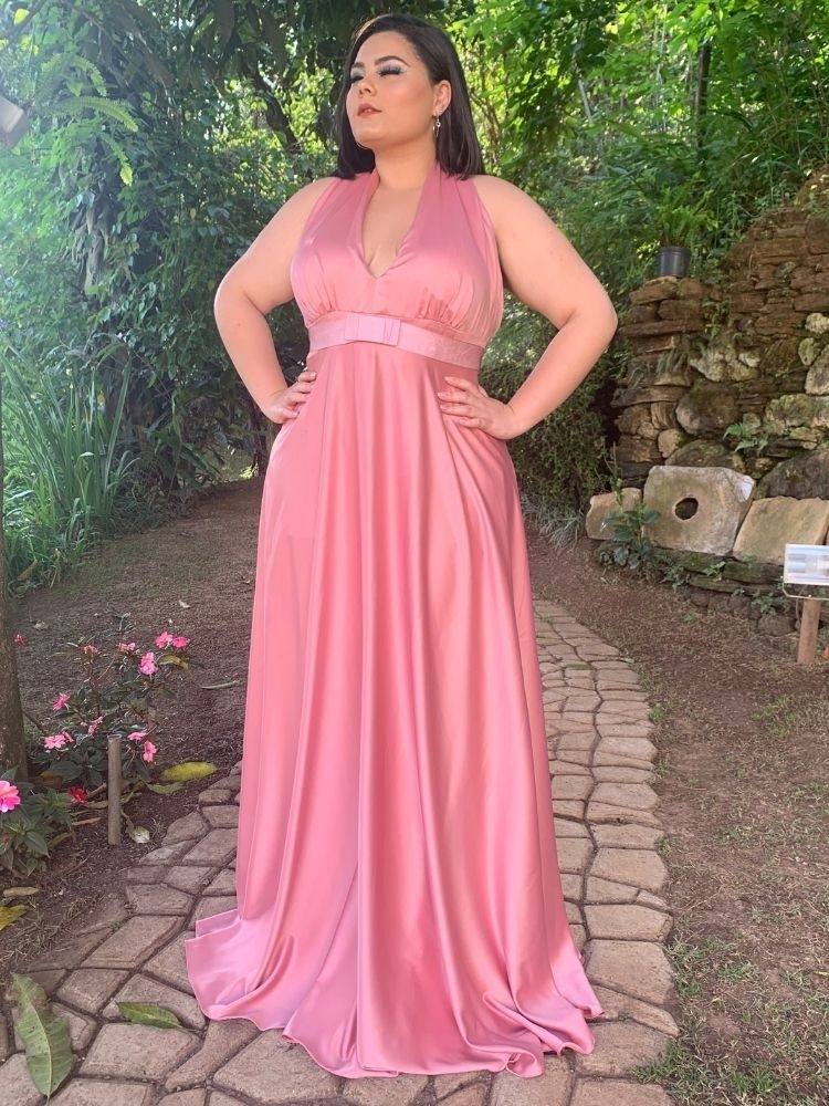 Vestido Madrinha Casamento Greenery Rosê