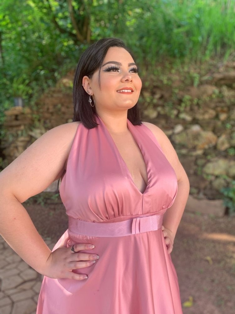 Vestido Madrinha Casamento Greenery Rosê