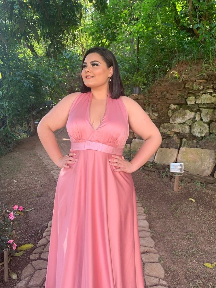 Vestido Madrinha Casamento Greenery Rosê