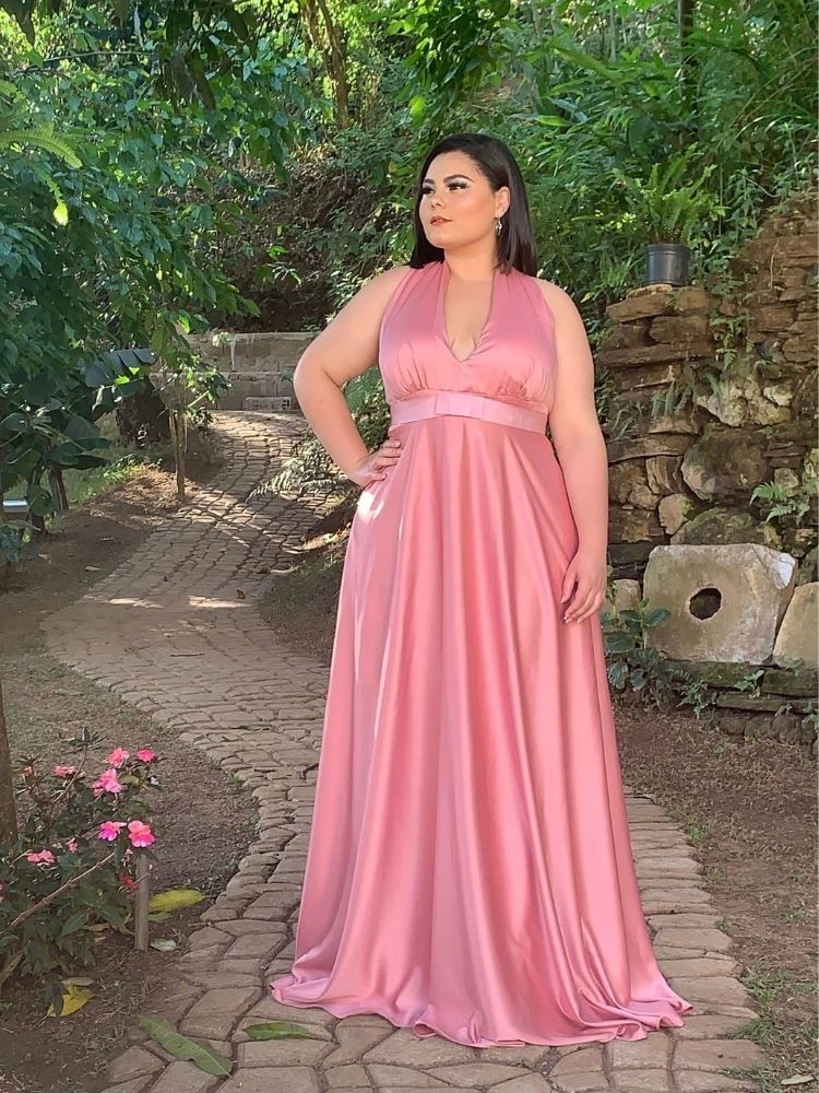 Vestido Madrinha Casamento Greenery Rosê