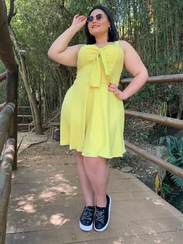 Vestido Curto Naninha Amarelo