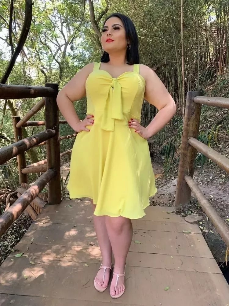 Vestido Curto Naninha Amarelo