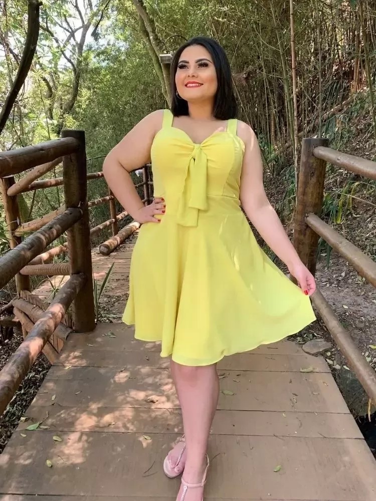 Vestido Curto Naninha Amarelo