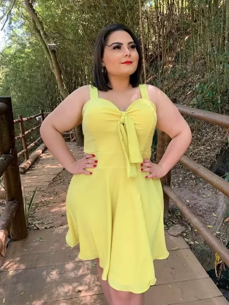 Vestido Curto Naninha Amarelo