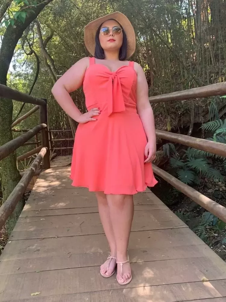 Vestido Curto Naninha Coral