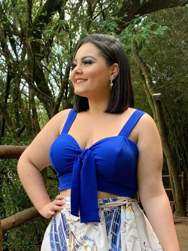 Cropped Azul Royal TNM Collection