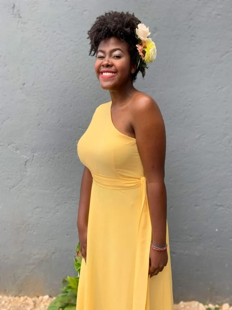 Vestido Madrinha Casamento Amarelo Sober