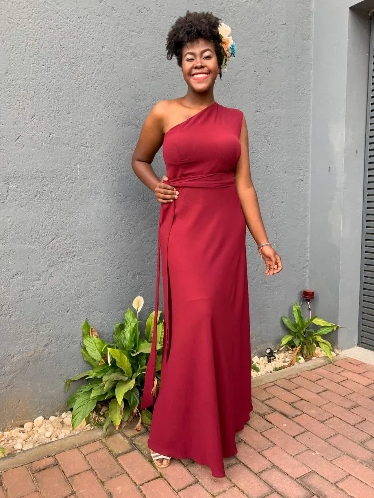Vestido Madrinha Casamento Marsala Plus size Sober