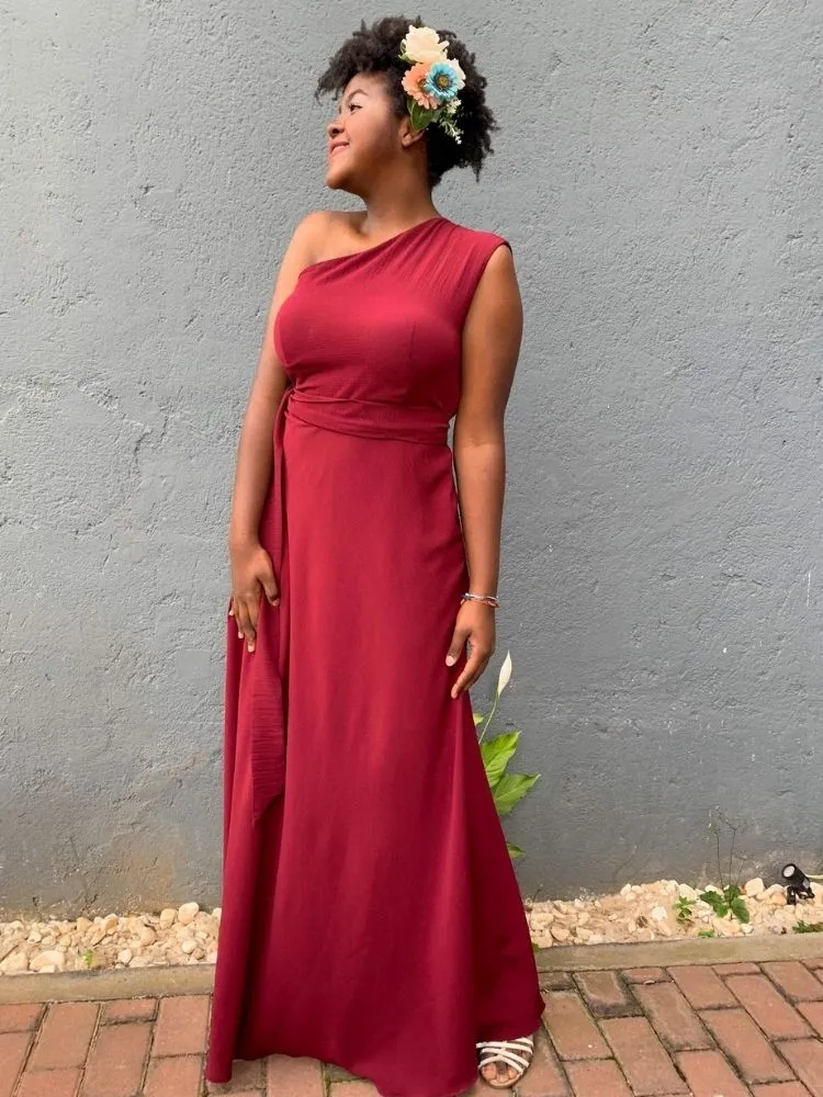 Vestido Madrinha Casamento Marsala Plus size Sober