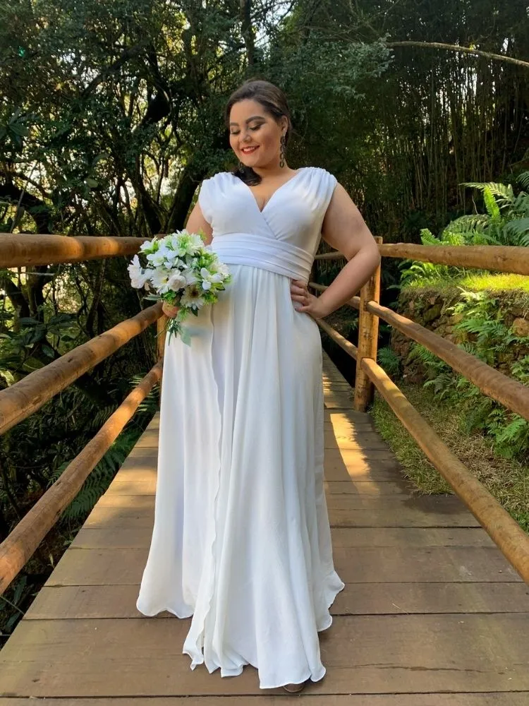 Vestido de Noiva Simples Alice Fan