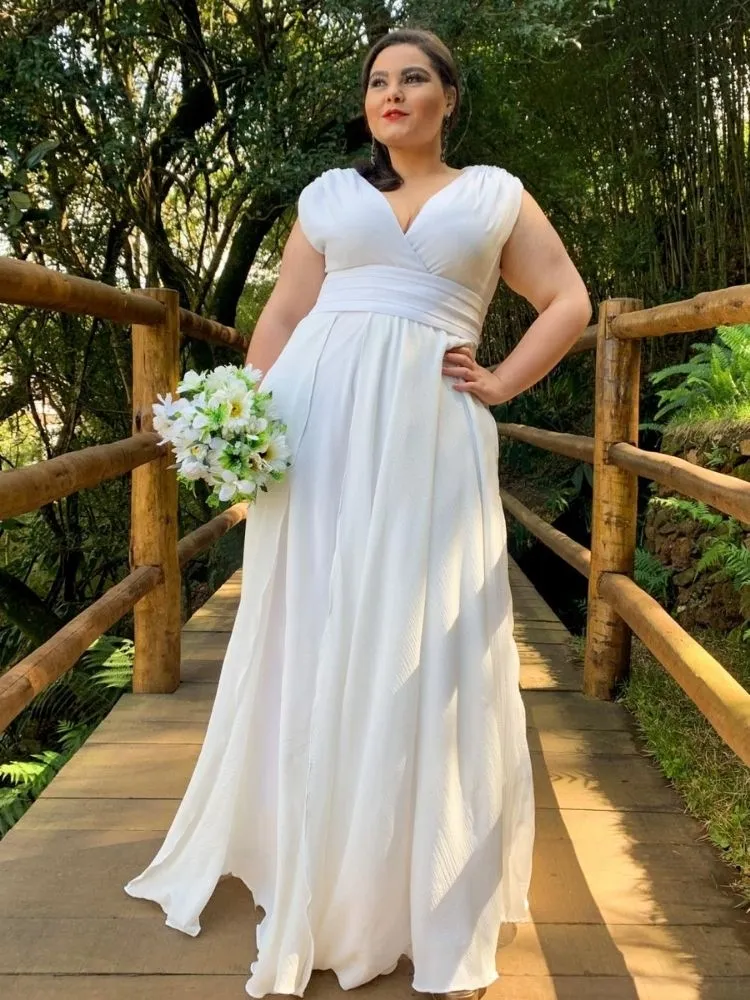 Vestido de Noiva Simples Alice Fan