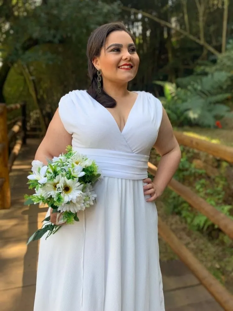 Vestido de Noiva Simples Alice Fan