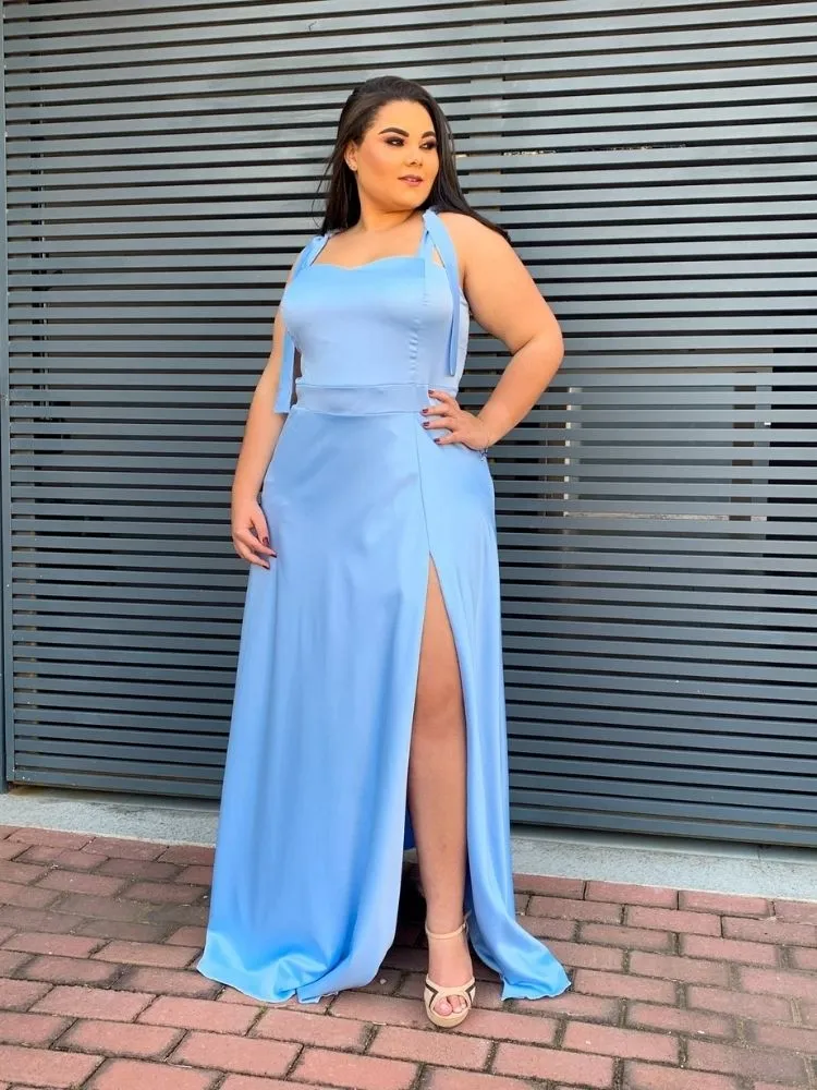 Vestido Madrinha de Casamento Azul Serenity Ana Júlia 