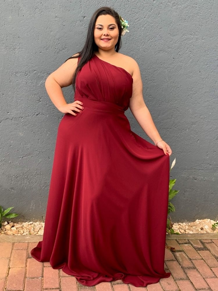 Vestido Madrinha de Casamento Mayara Marsala