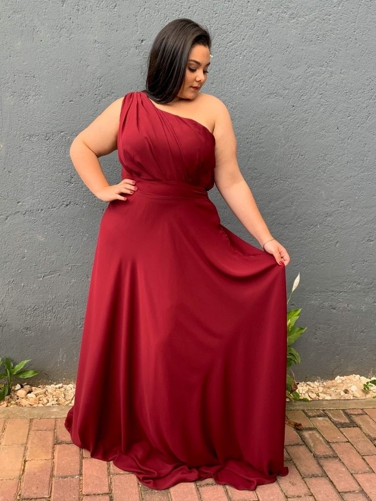 Vestido Madrinha de Casamento Mayara Marsala