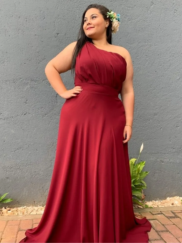 Vestido Madrinha de Casamento Mayara Marsala