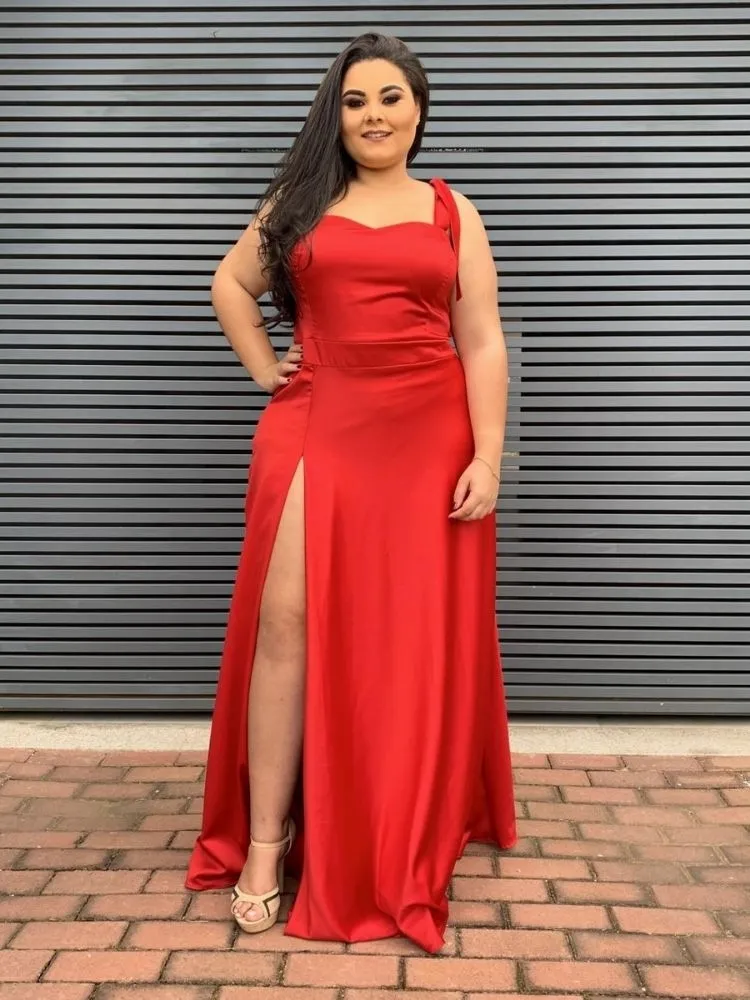 Vestido Madrinha de Casamento Vermelho Ana Júlia 