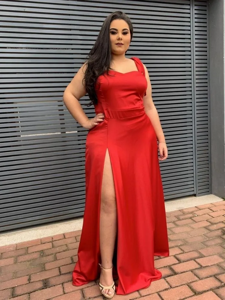 Vestido Madrinha de Casamento Vermelho Ana Júlia 