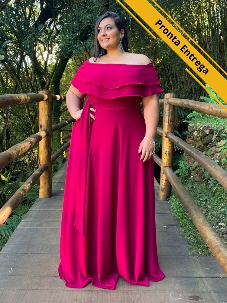 Vestido Honeymoon Pronta Entrega Pink Strong