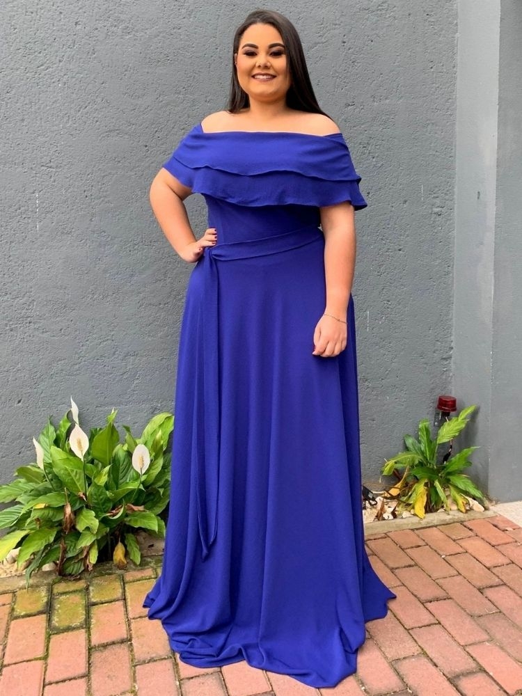 Vestido Honeymoon Pronta Entrega Azul Royal