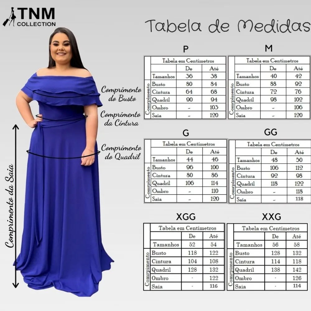 Vestido Honeymoon Pronta Entrega Azul Royal