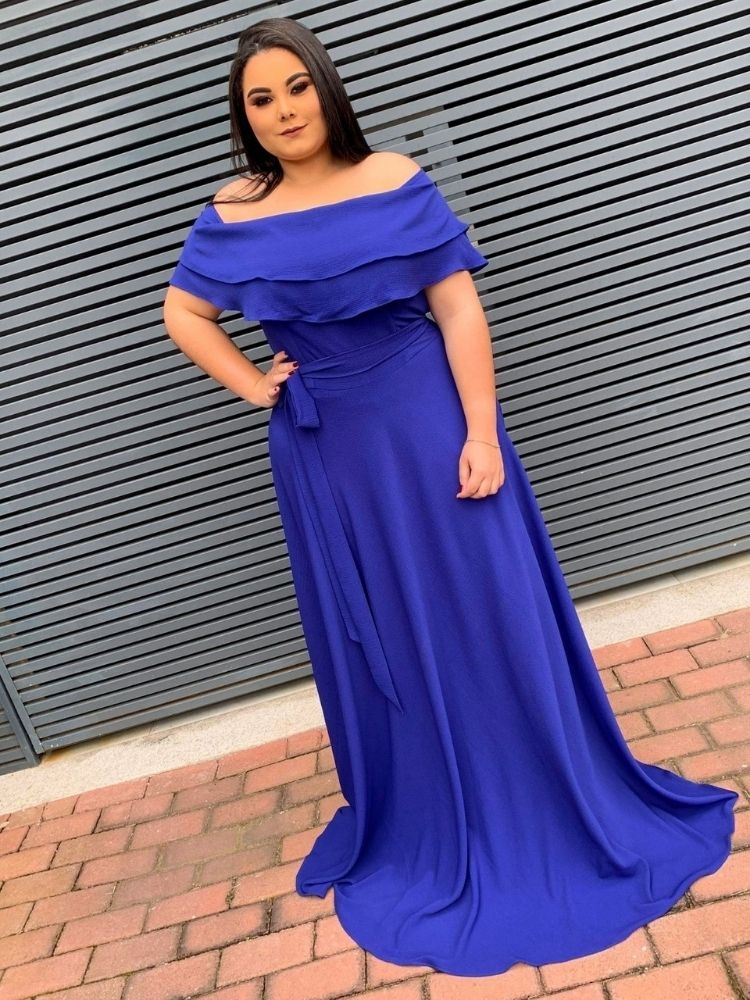 Vestido Honeymoon Pronta Entrega Azul Royal