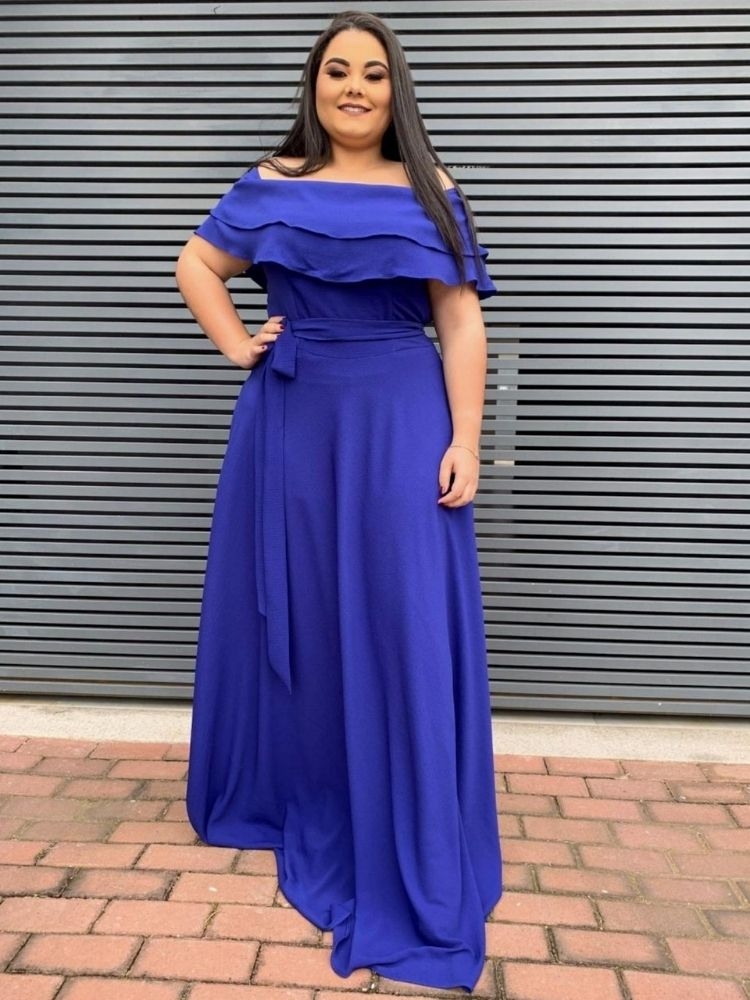 Vestido Honeymoon Pronta Entrega Azul Royal