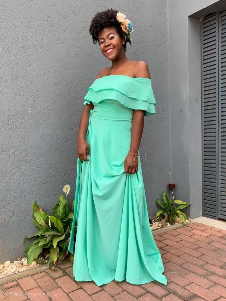 Vestido Honeymoon Pronta Entrega Verde Água