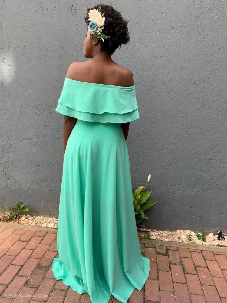 Vestido Honeymoon Pronta Entrega Verde Água