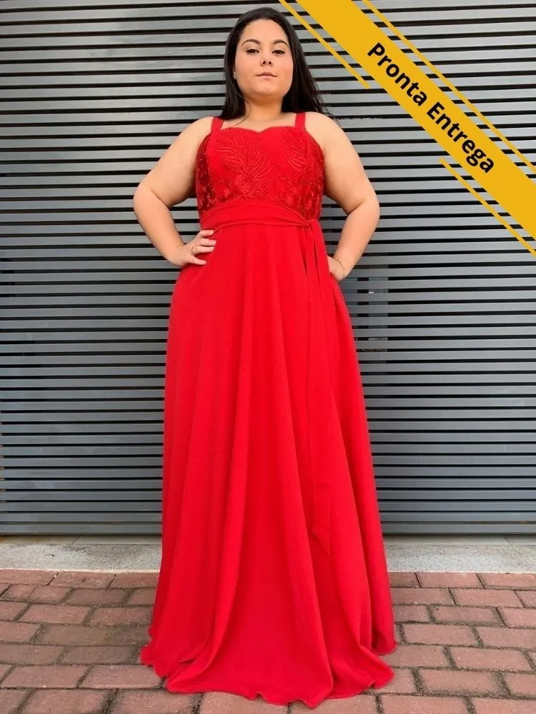 Vestido Madri Pronta Entrega Vermelho