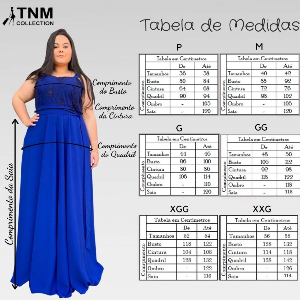 Vestido Madri Pronta Entrega Azul Royal