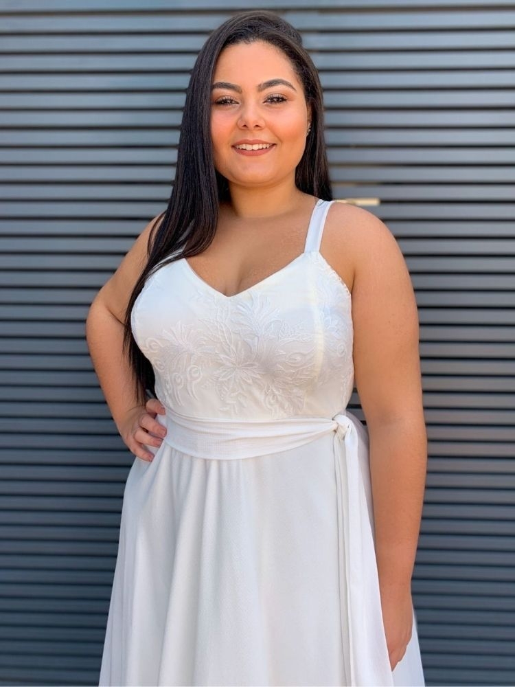 Vestido Madri Pronta Entrega Branco Off