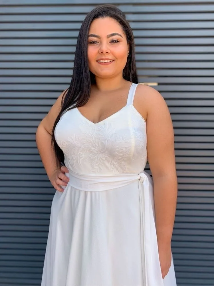 Vestido Madri Pronta Entrega Branco Off