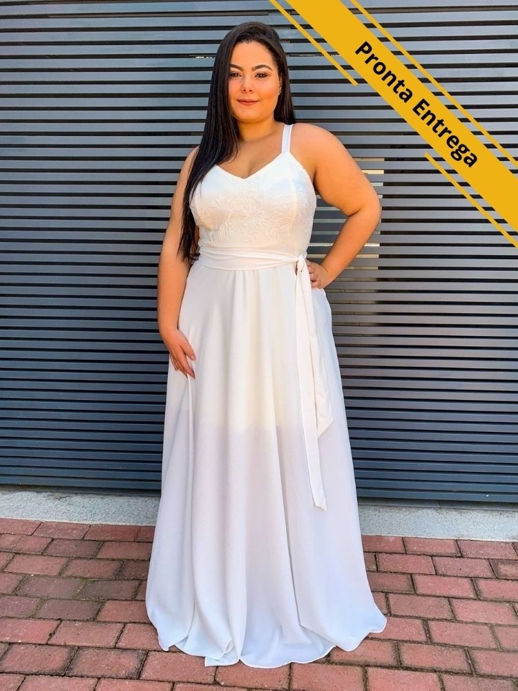 Vestido Madri Pronta Entrega Branco Off