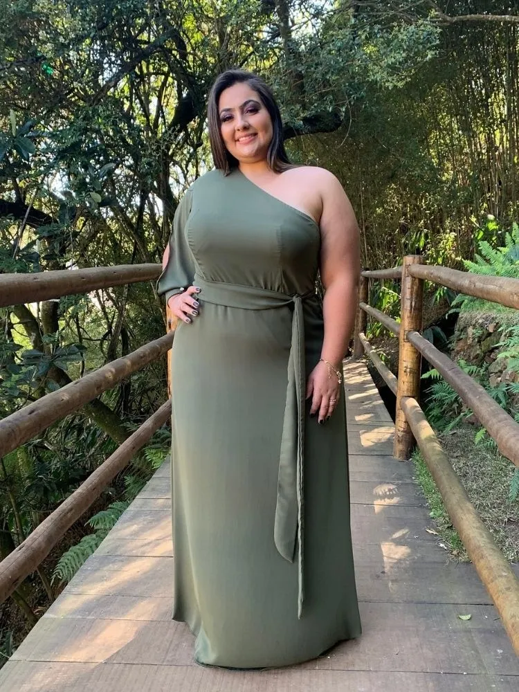 Vestido Nara Pronta Entrega Verde Militar