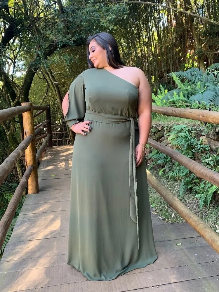 Vestido Nara Pronta Entrega Verde Militar