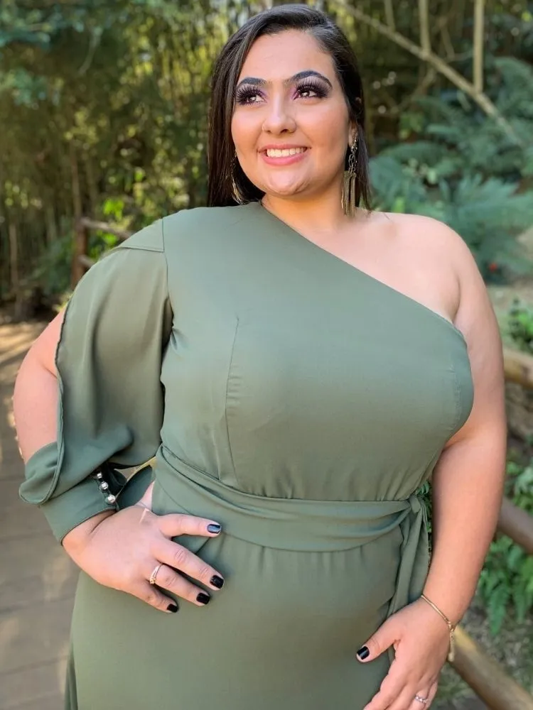 Vestido Nara Pronta Entrega Verde Militar