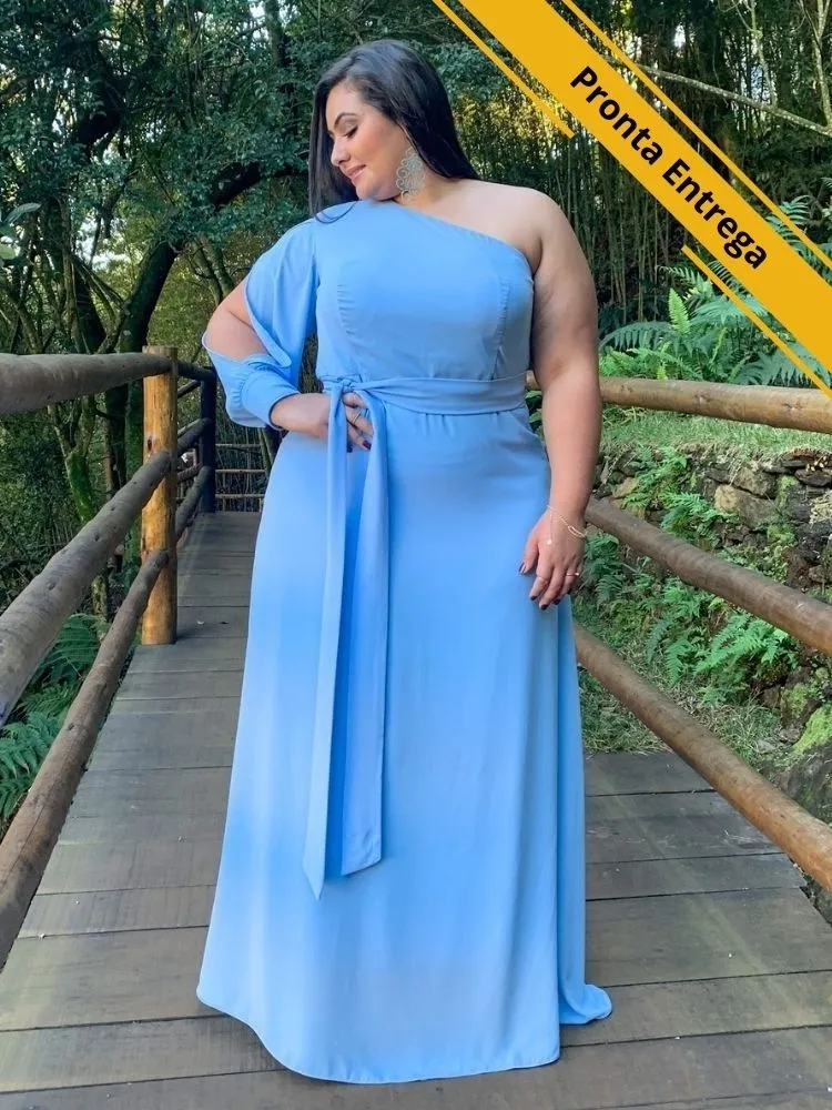 Vestido Nara Pronta Entrega Azul Serenity