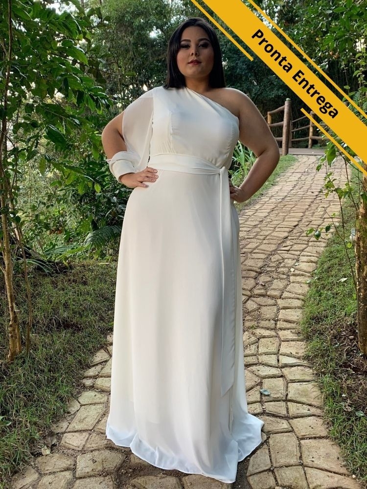 Vestido Nara Pronta Entrega Branco Off