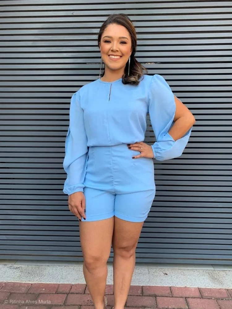 Vestido Sublime Pronta Entrega Azul Serenity