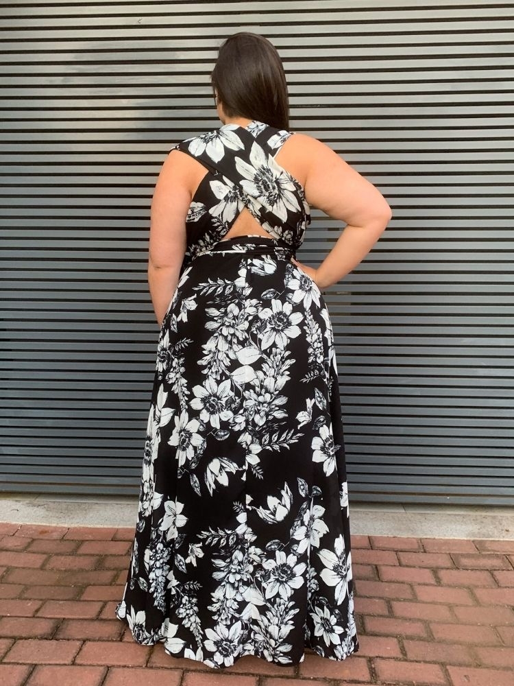 Vestido Anathan Pronta Entrega Estampado Preto