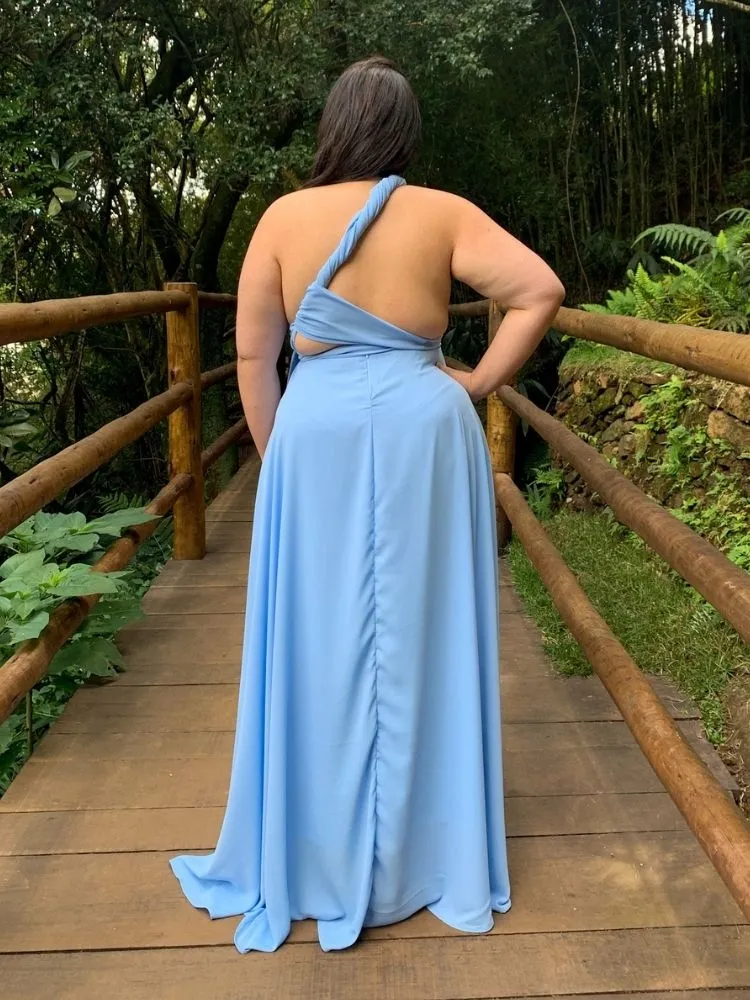 Vestido Anathan Pronta Entrega Azul Serenity