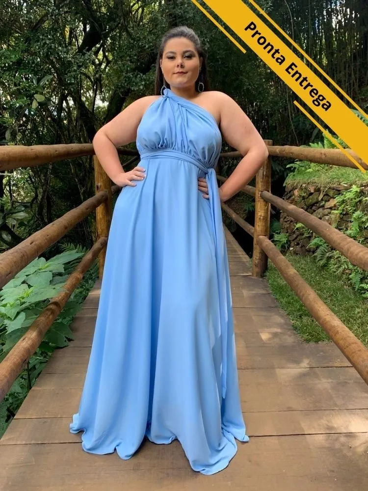 Vestido Anathan Pronta Entrega Azul Serenity