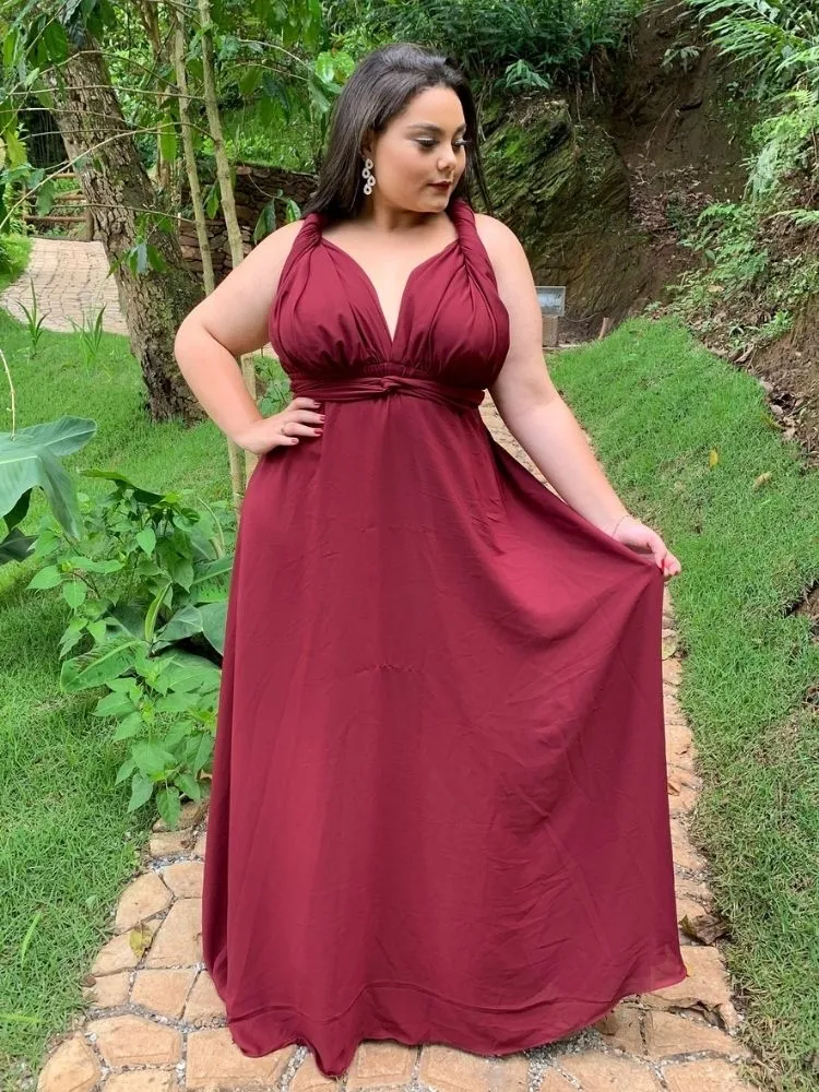 Vestido Anathan Pronta Entrega Marsala