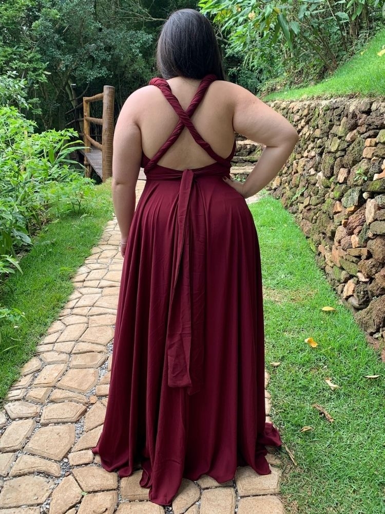 Vestido Anathan Pronta Entrega Marsala