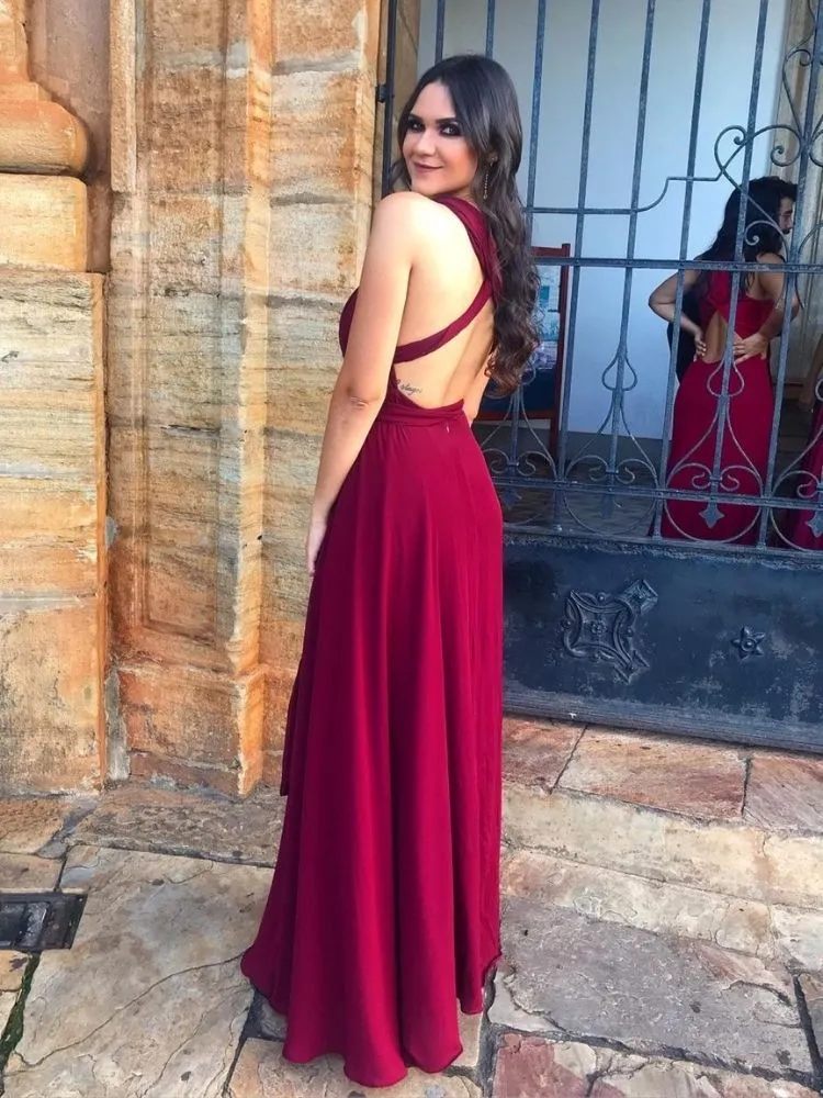Vestido Anathan Pronta Entrega Marsala