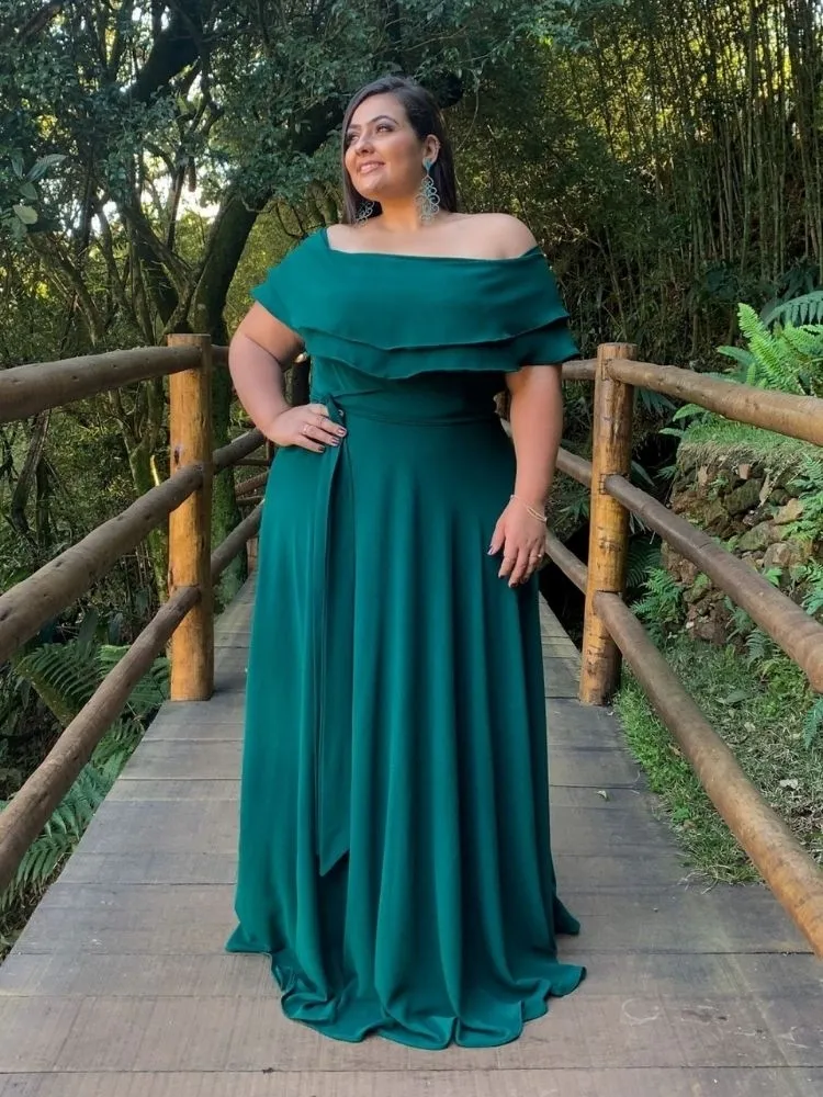 Vestido Honeymoon Pronta Entrega Verde Escuro